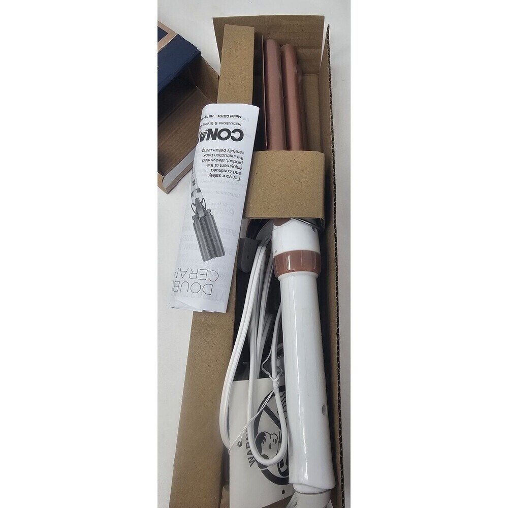 Conair Double Ceramic Triple Barrel Waver New In Box 100% Authentic - Picture 8 of 8